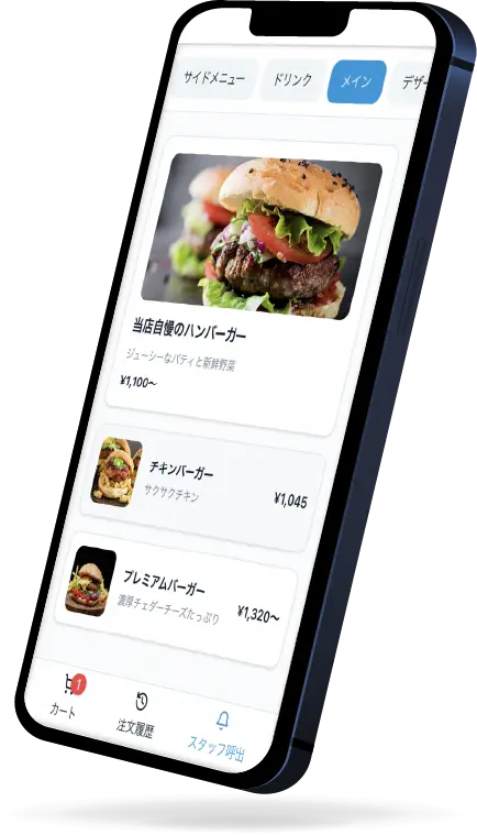 Syncless モバイルオーダー運用イメージ